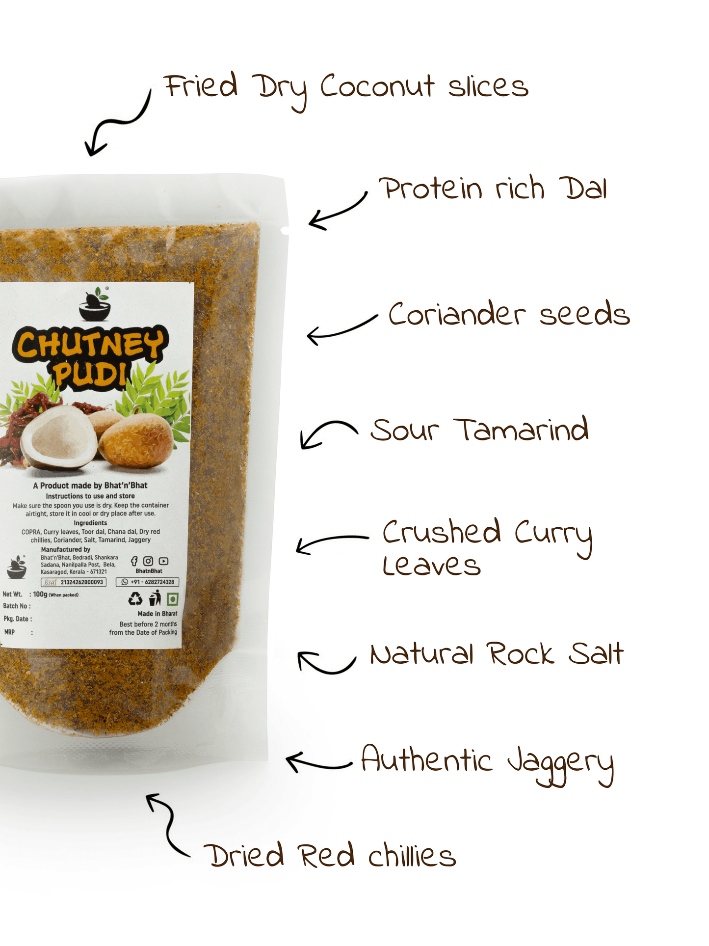 Copra+Curry Leaves Chuteny Pudi 100g